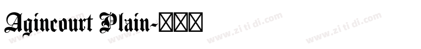 Agincourt Plain字体转换
